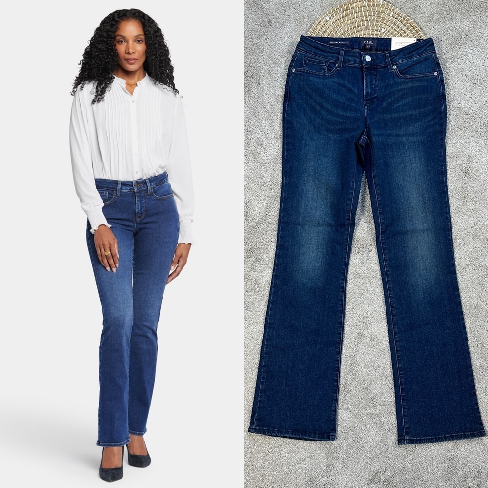 NWT NYDJ Women’s Barbara Bootcut Jeans Liftxtuck Mid Rise in Province Size 4